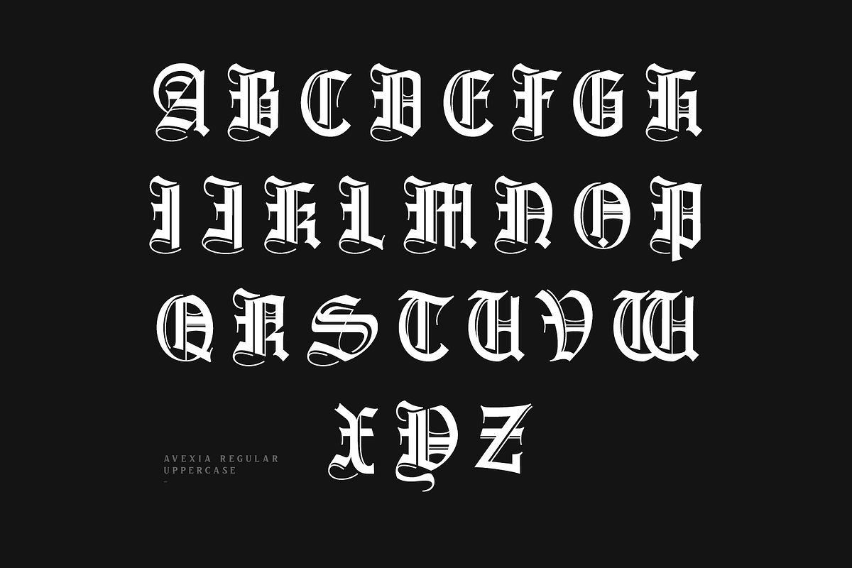 Avexia, a Blackletter Font by ilhamtaro (Photo 6 of 9)