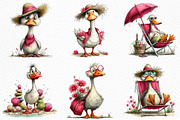 Whimsical Summer Goose Clipart, an Illustration by Craft Nest (Thumbnail 5 of 12)