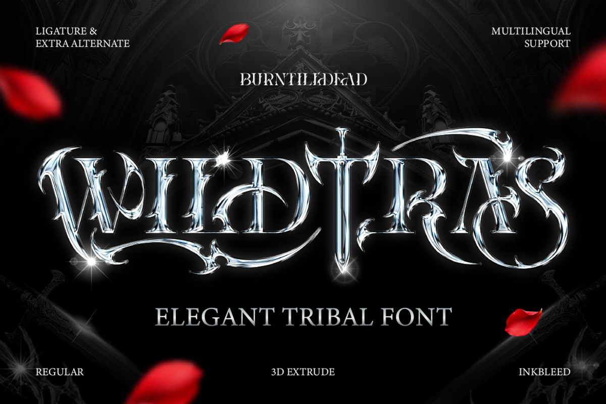 Wildtras, a Blackletter Font by Burntilldead (Photo 1 of 12)
