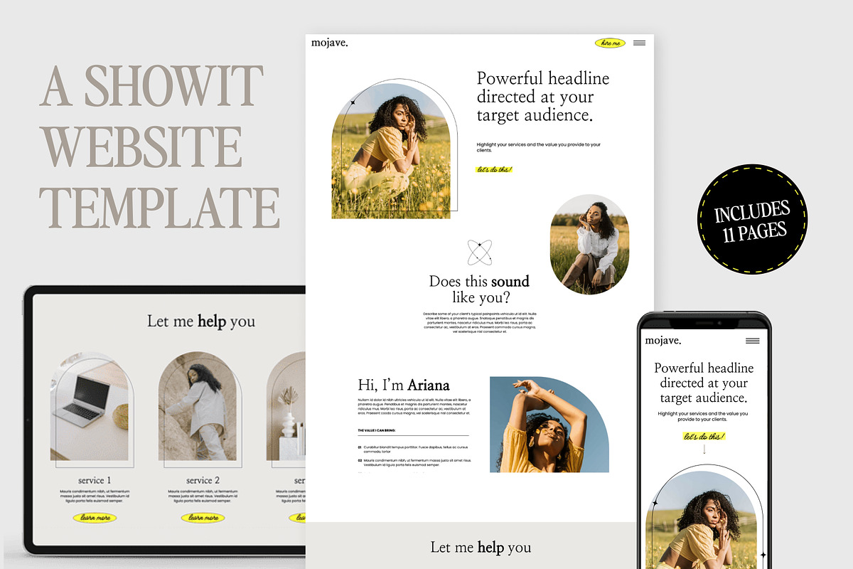 Showit Website Template - Boho, a Websites & App Template by Amanda Pena Design (Photo 1 of 7)