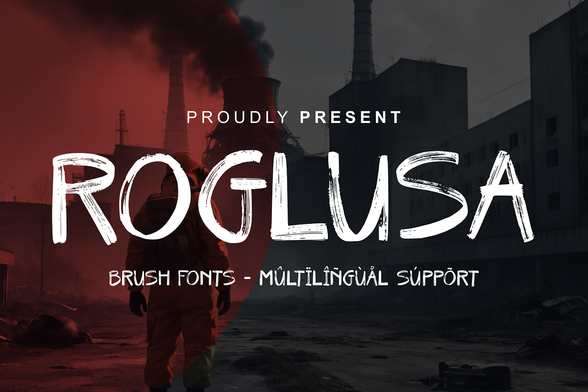 Roglusa - Brush, a Font by Dumadistyle (Photo 1 of 9)
