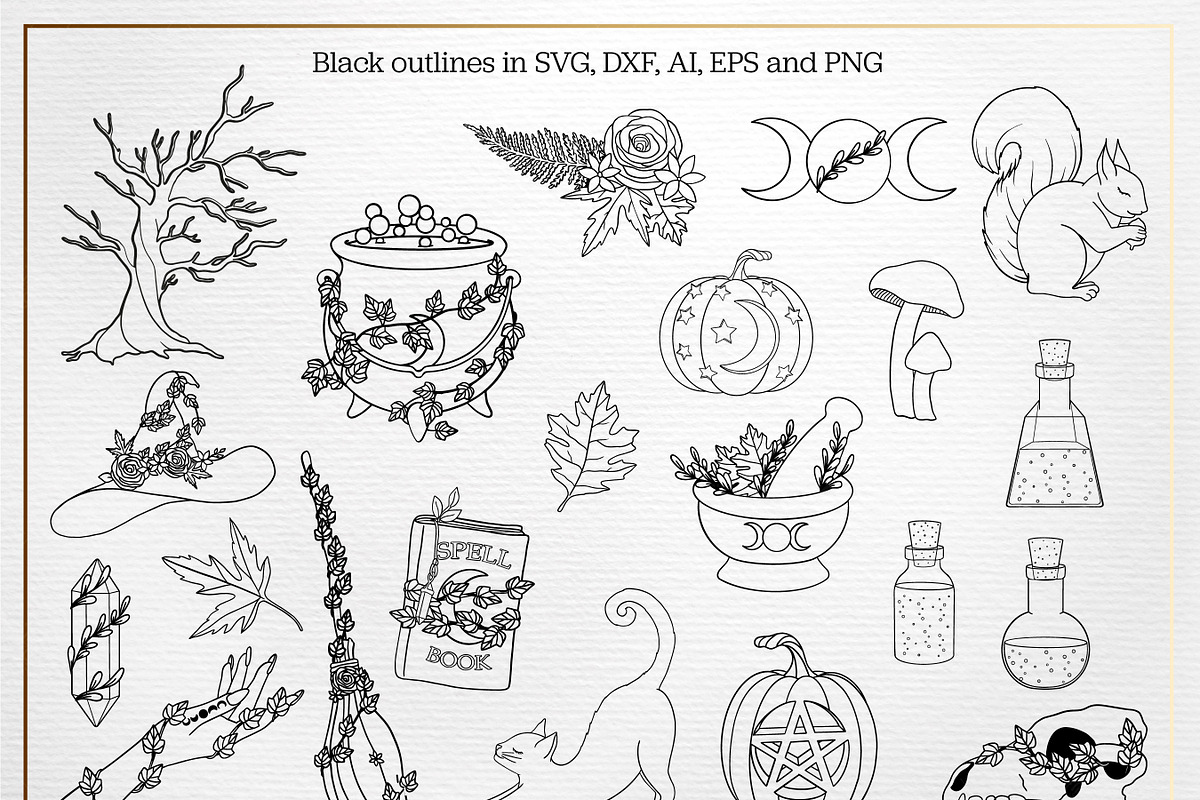 Woodland Witch - Vector SVG Bundle, an Animal Illustration by Gaynor Carradice Designs (Photo 4 of 4)
