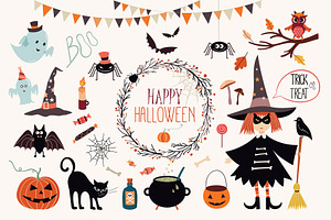 Halloween elements collection
