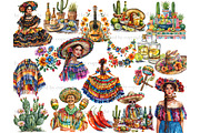 Fiesta Clipart | Cinco De Mayo Bundl, a Person Illustration by GlamArtZhanna (Thumbnail 3 of 6)