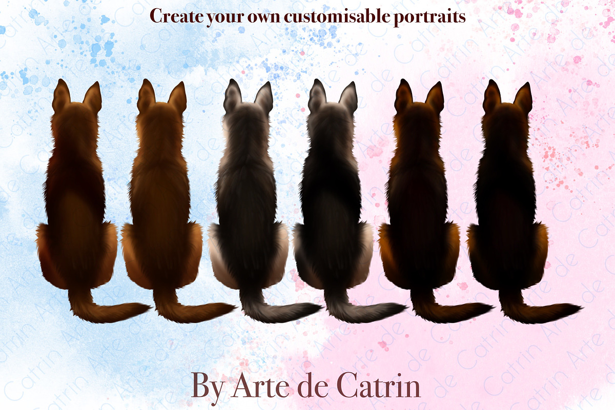 Girl and Dogs Clipart, Best Friends, an Animal Illustration by ArtedeCatrin (Photo 5 of 8)