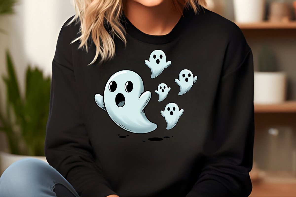 Cute Ghost PNG, an Illustration by Craft Nest (Photo 3 of 6)