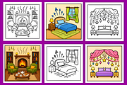 Hygge Place Bold and Easy Coloring, a Decorative Illustration by Coco Bloom (Thumbnail 2 of 3)
