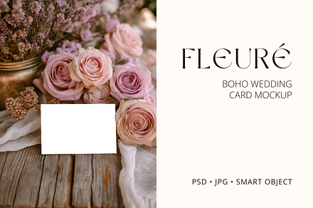 Wedding Horizontal Card Mockup
