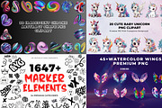 4689+ PNG's Clipart Elements Bundle, an Object Graphic by AN Productions (Thumbnail 6 of 29)