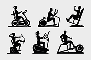 Vector Gym and Fitness Silhouette, an Illustration by Amazin_art (Thumbnail 3 of 6)