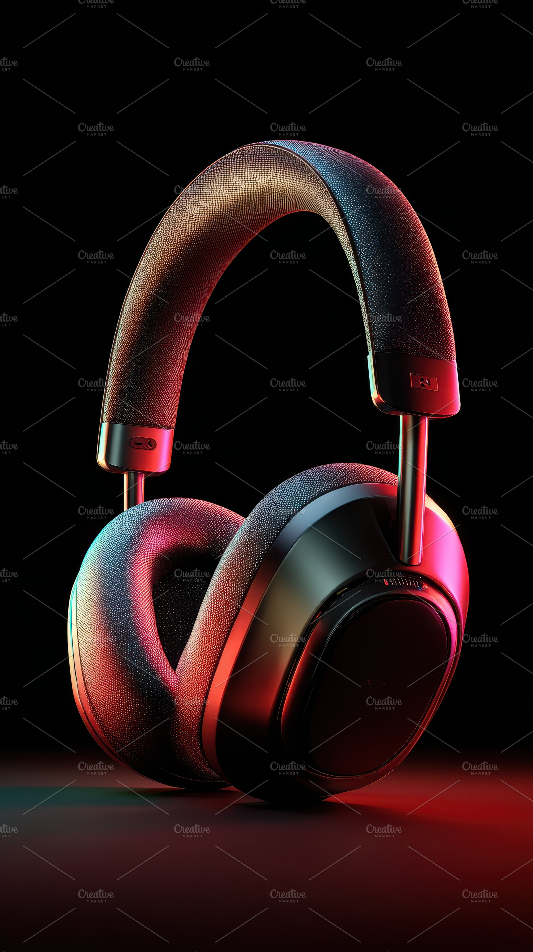 Premium Wireless Headphones Dark Bac, a Photo by Pixeness Studio