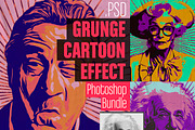 Grunge Cartoon Effect Photoshop, a Layer Style Add-On by LESZ Design (Thumbnail 1 of 10)