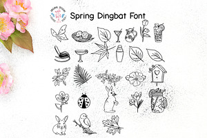 Spring Easter Dingbat 2 Fonts