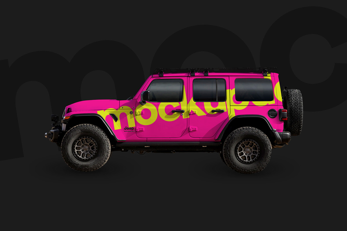 4K Jeep Wrangler PSD Mockup, a Mockup by mockupdepot (Photo 1 of 4)