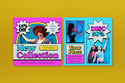 Pink Blue 70's Fashion Sale Banner, an UI Kit Template by graphicook (Thumbnail 4 of 10)
