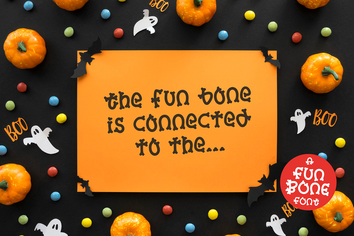 FUN BONE FONT | a Halloween Font, a Symbol Font by Little Type Factory (Photo 6 of 14)
