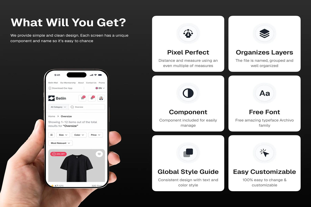 Beliin Fashion E-commerce Website, an UI Kit Template by Creative Perspective (Photo 2 of 8)