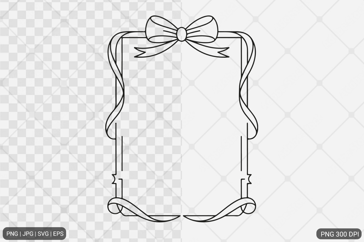 Bow Frame SVG PNG Bundle, an Illustration by Actual Pixel (Photo 7 of 19)