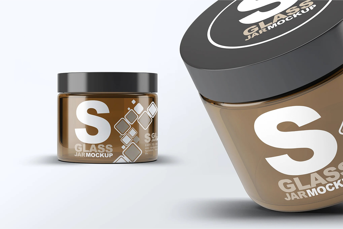 Cosmetics Glass Jar Mockup, a Packaging Mockup by Hubzway (Photo 6 of 7)