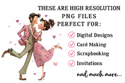 Quirky Valentine Couple Clipart, an Illustration by OK Design (Thumbnail 6 of 6)