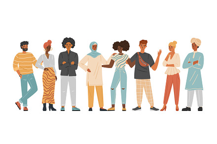 Diverse group of people concept, a Person Illustration by vectorpointstudio