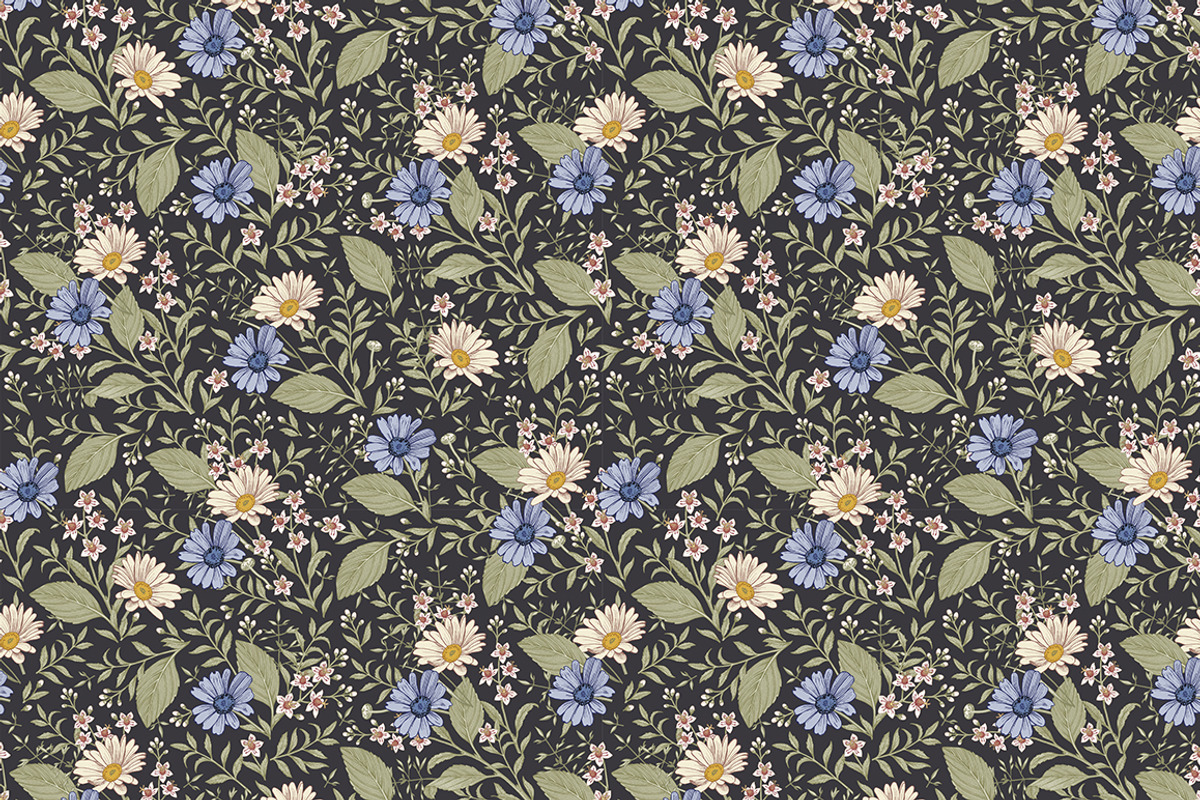 Set Seamless Flowers Chamomile daisy, a Pattern Graphic by Vintage (Photo 6 of 17)