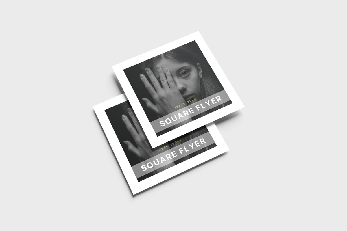High Quality Square Flyer Mockup, an Advertising Mockup by AndikaGraphic (Photo 3 of 7)
