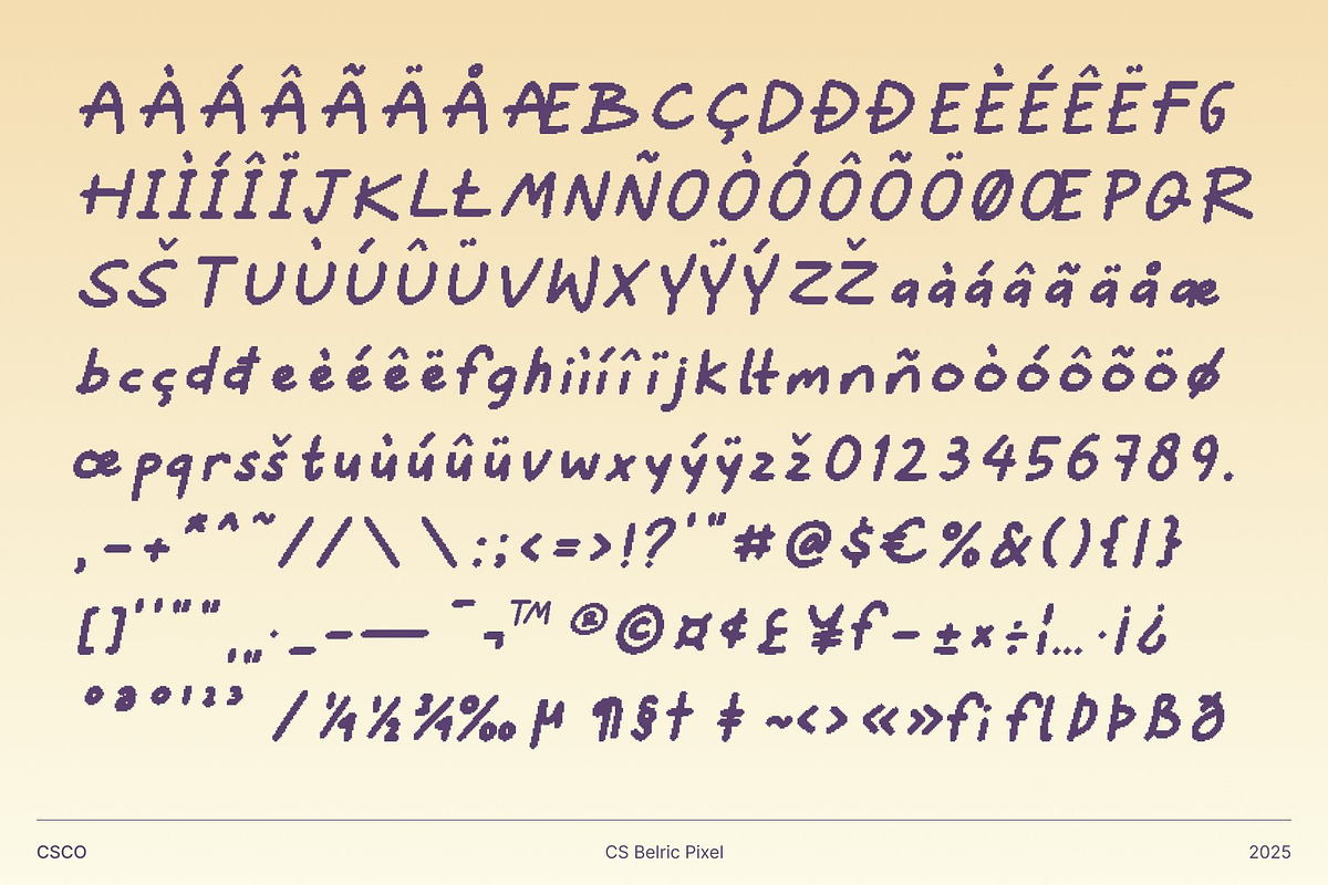CS Belric Pixel, a Handwritten Font by Craft Supply Co. (Photo 8 of 8)