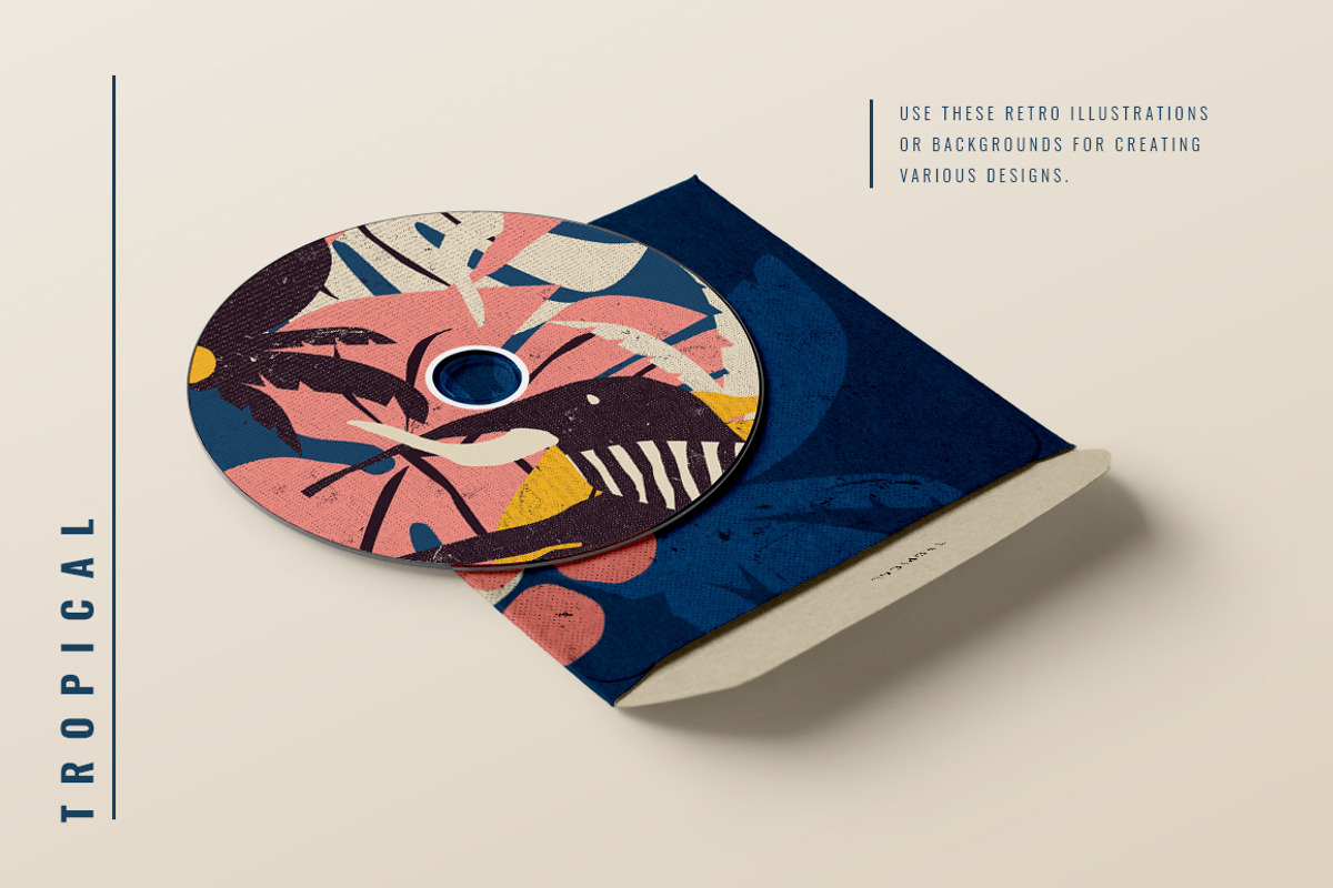 Risograph Tropic Objects&Backgrounds, an Object Graphic by CreativeFolks (Photo 5 of 8)