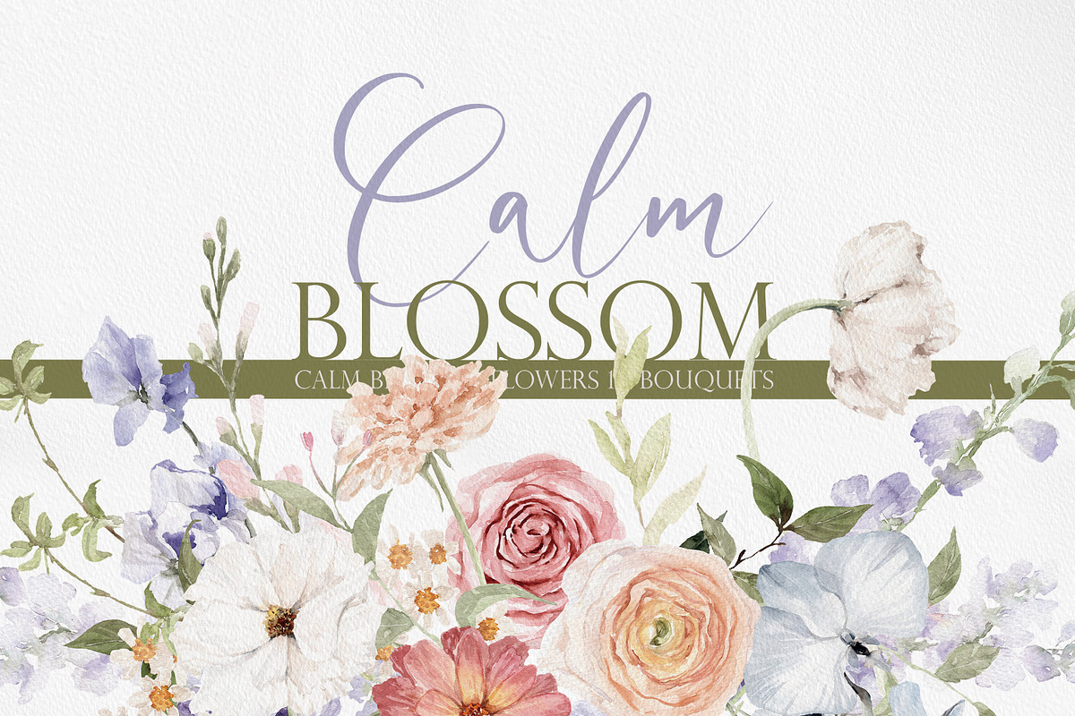 Watercolor Flower - Calm Blossom, a Decorative Illustration by Beigetime (Photo 8 of 16)