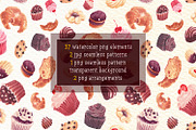 Coffee watercolor clipart, an Illustration by Art & Things (Thumbnail 2 of 5)