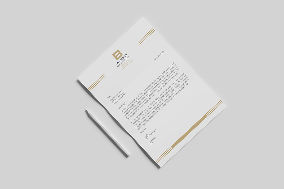 Letterhead Mockup, a Product Mockup by bimockup (Photo 6 of 6)
