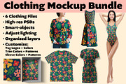 6 Piece Clothing Mockup Bundle, a Shirt Mockup by Carrie Cantwell (Thumbnail 1 of 5)