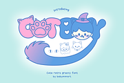 Cat Boy Retro Groovy Font, a Sans Serif Font by Babymimiart (Thumbnail 1 of 7)