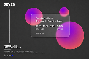 Frosted Glass Credit Card Mockup, an Advertising Mockup by Se٧enStudio