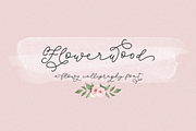 Flowerwood Script Font, a Script Font by Beck McCormick (Thumbnail 1 of 10)