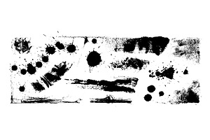 Grunge splatter doodle set with, an Illustration by art PVP - market