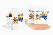Autumn gnomes,watercolor set,, an Illustration by ElliaArt (Thumbnail 2 of 12)