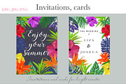 Tropical leaves and flowers, an Illustration by Julycolor (Thumbnail 4 of 10)