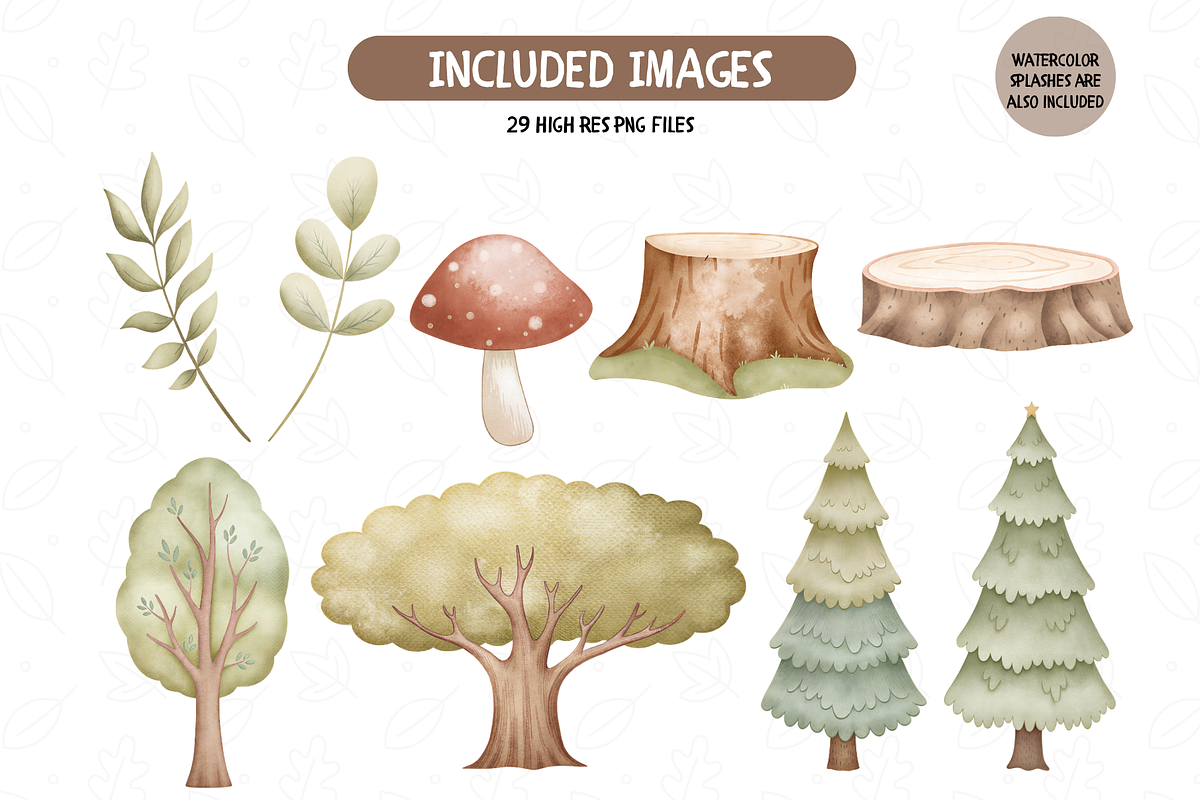 Woodland Creatures Clipart, an Illustration by TatiMockup (Photo 3 of 5)