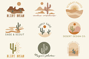 Boho Travel - 27 Logos & 45 Elements, a Work Illustration by Jake & Meg (Thumbnail 2 of 7)