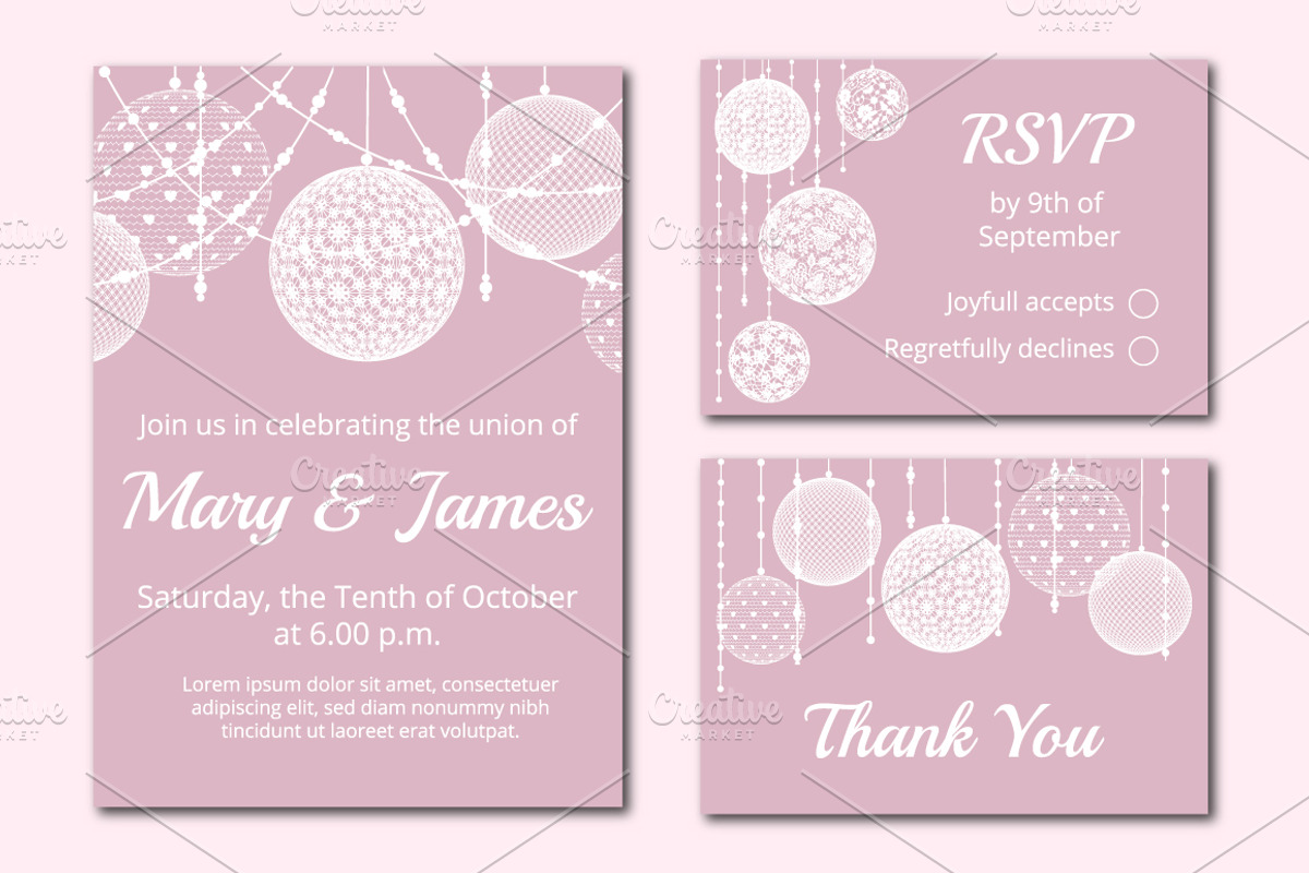 Wedding Invitation Set, a Templates & Theme by Sveta Aho (Photo 1 of 4)