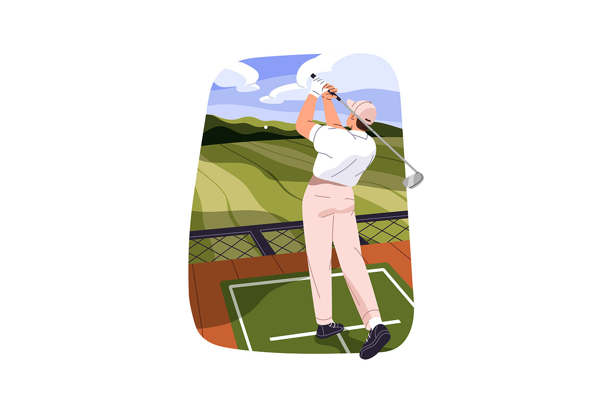 People play golf, golfers set, a Sport Illustration by PaperTrident (Photo 8 of 8)