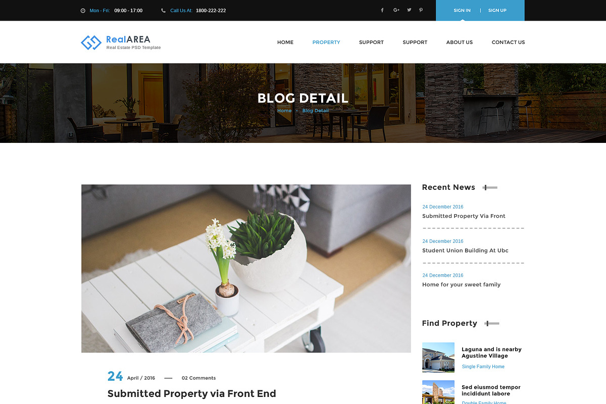 RealArea - Photoshop Template, a Websites & App Template by DigitalCenturySF (Photo 8 of 17)