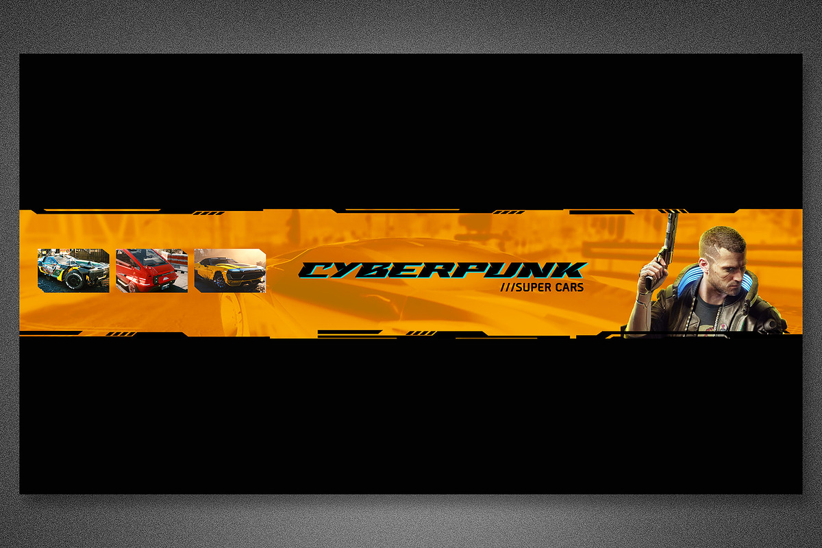 Cyberpunk YouTube Channel Art, a Social Media Template by loswl (Photo 6 of 8)