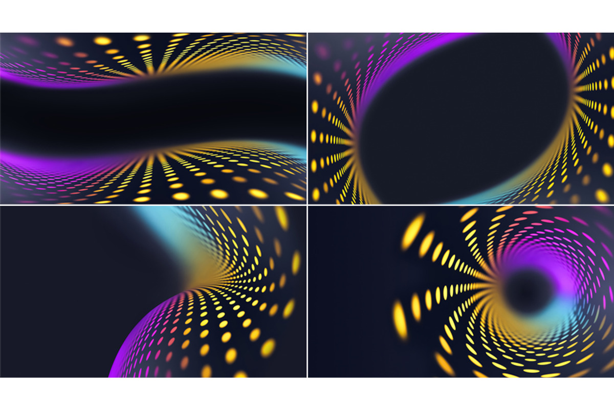 12 Dark Futuristic Dot Backgrounds, a Background Graphic by BazziBa♥ (Photo 4 of 4)