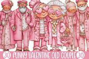Funny Valentine Old Couple, an Illustration by Designking (Thumbnail 1 of 5)