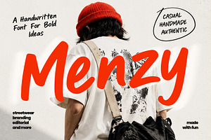 Gred Menzy – Handwritten Script Font