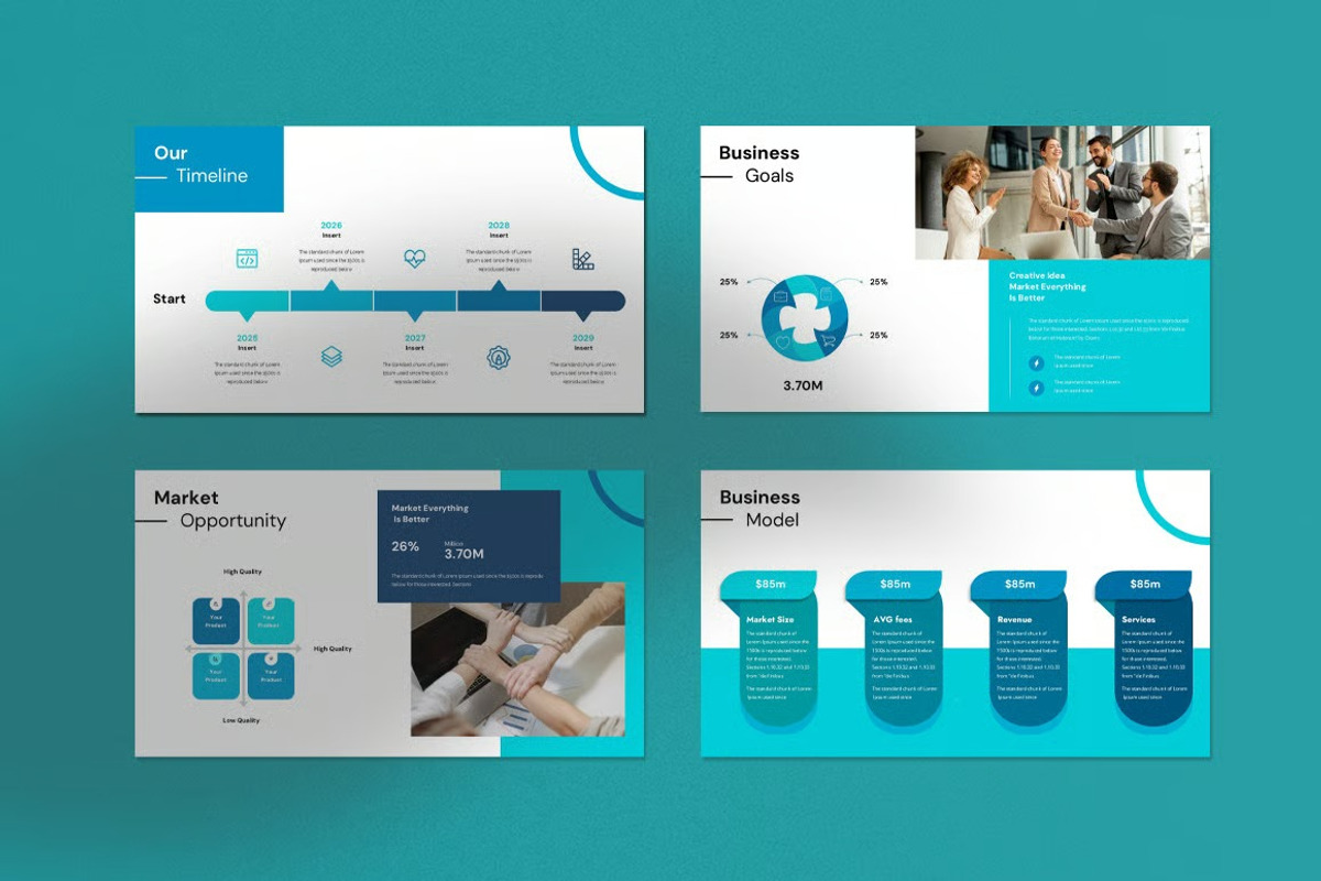 Pitch Deck Presentation Templates, a Presentation Template by Fit-tee (Photo 5 of 6)