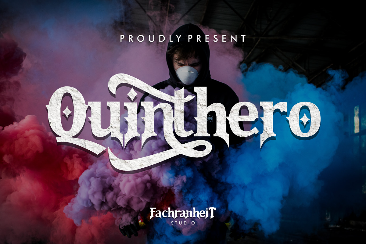 Quinthero, a Blackletter Font by Fachranheit Studio (Photo 1 of 11)